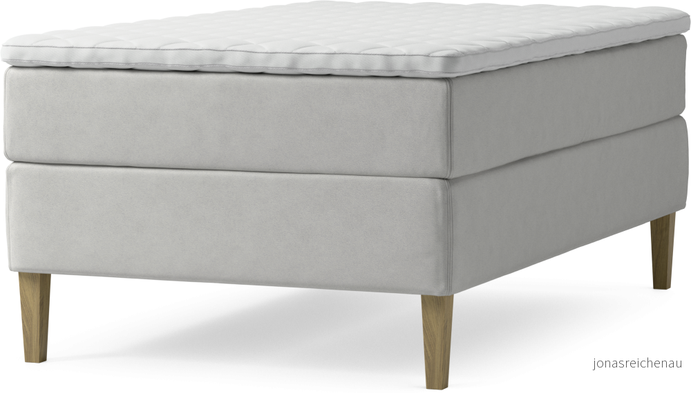 Delux Dream Kontinentalsäng, enkelsäng 120 cm med bäddmadrass och sängben FugZa