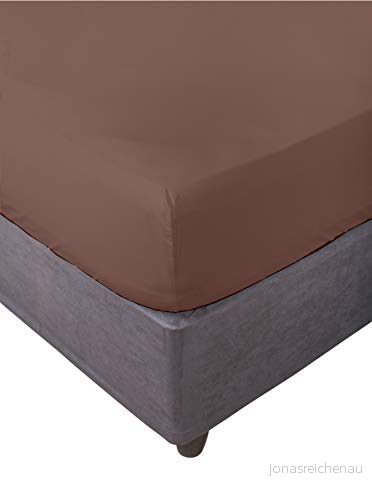 Lakan, elastisk, mjuk, bekväm, anti pilling. Bomull 50% polyester. Chokladbrunt. 135 x 200 cm 9008837065026
