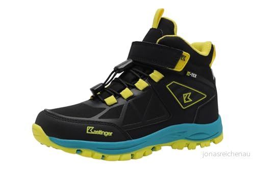 Kastinger KARLSPITZ MID EV KTX vandringssko, Jet Black/Neon Yellow, 34 EU, Black Neon EU 4099758512176