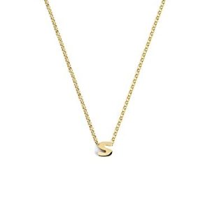 SINGULARU Personligt enkelbokstavshalsband hänge i 925 sterlingsilver med 18 karat guldpläterad finish. En storlek halsband damsmycken, Eén maat, Silver, Ingen ädelsten 8434381045633 SINGULARU Personligt enkelbokstavshalsband hänge i 925 sterlingsilver med 18 karat guldpläterad finish. En storlek halsband damsmycken, Eén maat, Silver, Ingen ädelsten 8434381045633