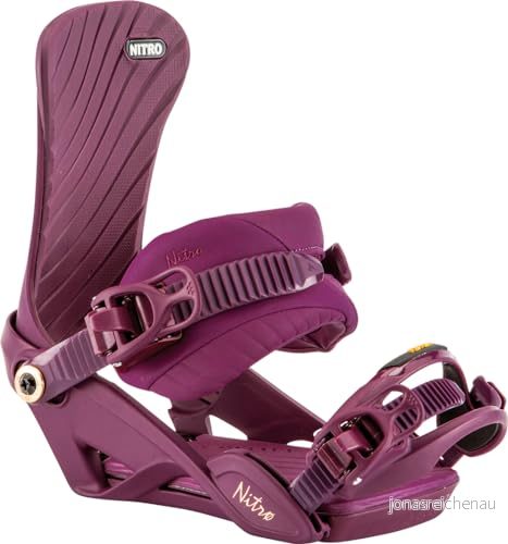 Nitro Snowboards dam Ivy Bdg'19 Freeride Freestye All Mountain Highend Carving Snowboardbindning bekväma allroundbindning bindningar Port rot S/M 7630038396542