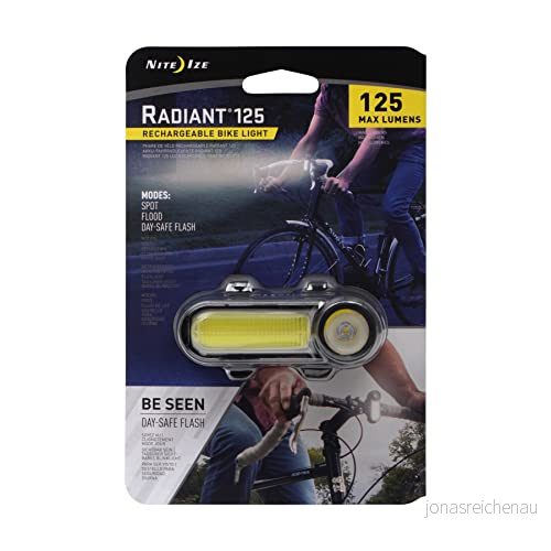 Nite Ize Radiant 125 uppladdningsbart cykelljus vitt ljus, N/A 94664042216