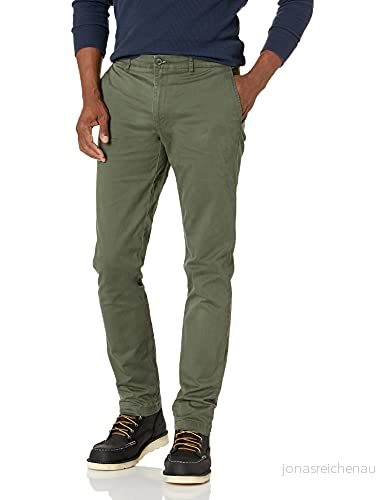 Amazon Essentials Skinny Fit Tvättade Comfort Stretch Chino Byxa (tidigare Goodthreads), oliv, 32 B x 29 L 193548119270