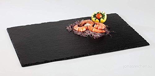 APS 993 GN 1/4 naturlig skiffer bricka med halkfria fötter, 26,5 x 16,2 cm 4004133009936