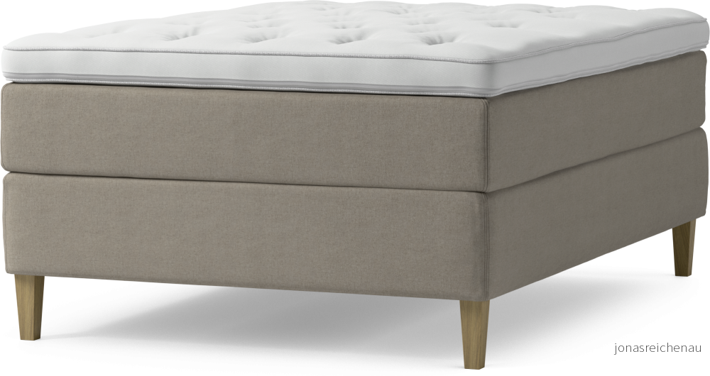 Delux Dream Kontinentalsäng, enkelsäng 140 cm med bäddmadrass och sängben RMvmB