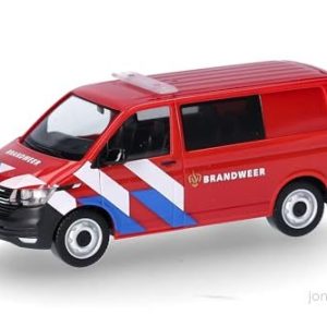 Herpa modellbil VW T6.1 halvbuss ”Brandweer” (Nederländerna), miniatyr i skala 1:87, samlarföremål, tillverkad Tyskland, modell av plast 4013150097888 Herpa modellbil VW T6.1 halvbuss ”Brandweer” (Nederländerna), miniatyr i skala 1:87, samlarföremål, tillverkad Tyskland, modell av plast 4013150097888