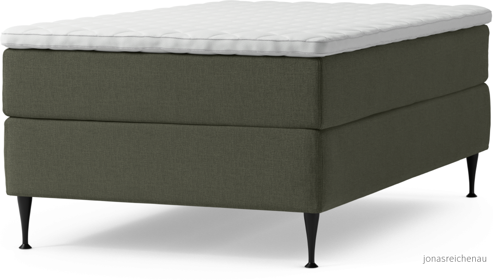 Delux Dream Kontinentalsäng, enkelsäng 120 cm med bäddmadrass och sängben KKjKr
