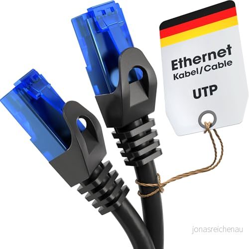 KabelDirekt 15m Ethernet, nätverk, Lan och patch kabel (överför gigabit internethastighet är kompatibel med växlar, routrar, modem RJ45 port, blå) 4260414840715