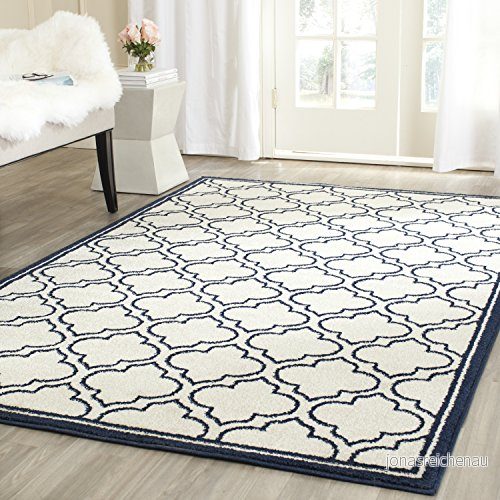 Safavieh samtida handtuftad rektangel område matta, abstrakt kollektion, ABT141, i grå/svart, 122 x 183 cm för vardagsrum, sovrum eller valfritt inomhusutrymme 683726434924