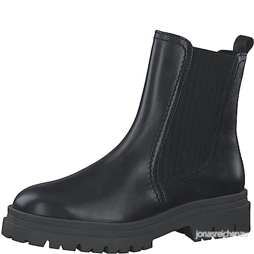 Marco Tozzi Dam 2-25425-41 Chelsea, svart/kaki, 40 EU, Svart kaki, EU 4064229986985