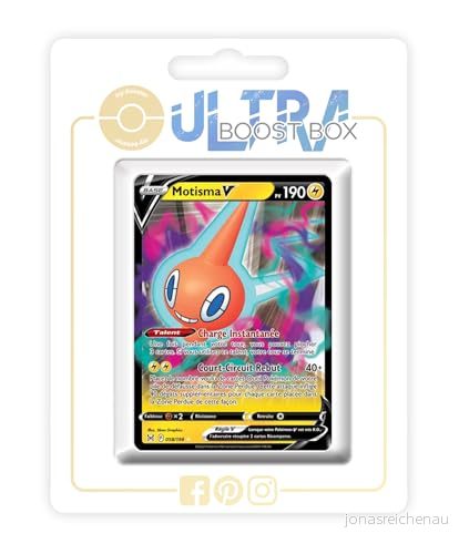 Motisma V (Rotom V) 58/196 Ultraboost X Epée et Bouclier 11 Origine Perdue Box med 10 franska Pokémon kort 3701604920066