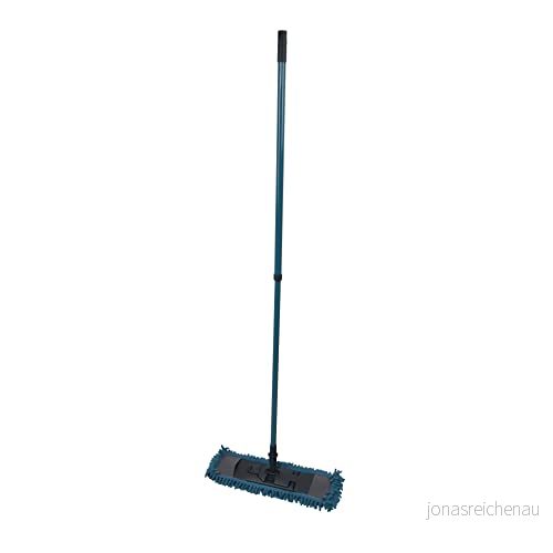 Kvast MOP larv mikrofiber teleskopiskt metallhandtag 74>130 cm påfågelblå 3574380067443