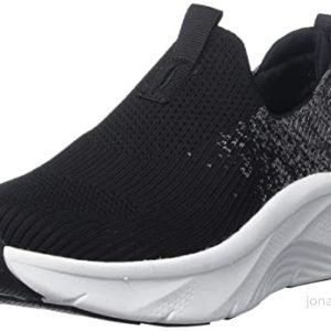 Skechers Dam Arch Fit D’lux toffel, Svart stickad vit trim, 41 EU 196311595868 Skechers Dam Arch Fit D’lux toffel, Svart stickad vit trim, 41 EU 196311595868