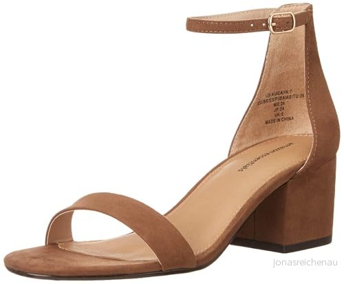 Amazon Essentials damsandaler med två remmar, Brun, 8 US Wide 196433172244