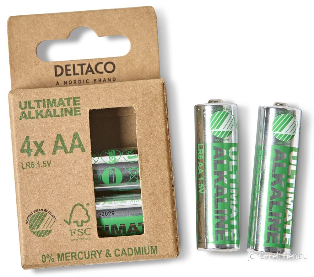 Deltaco Ultimate Alkaline Batteri, LR6/AA, 1,5V, 4-pack rl9r7 Deltaco Ultimate Alkaline Batteri, LR6/AA, 1,5V, 4-pack rl9r7