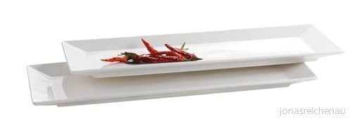Mäser, trendig linjeserie, rektangulär tallrik, 38 x 13 cm, 2 delat set 9001793076884