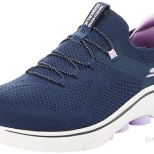 Skechers Go Walk 7 dam Sneaker, Marinblå textil lavendel trim, 41 EU 197627363950 Skechers Go Walk 7 dam Sneaker, Marinblå textil lavendel trim, 41 EU 197627363950