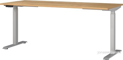 Germania skrivbord 7909-641, i Navarra-ek-Nb./silver, EL. Höjdjusterbar, 180 x 120 80 cm (B H D) 4005949791527