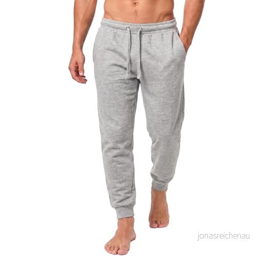 Iron Mountain IMPNT206 herr återvunnet garn Eco Friendly anti pil flexibel bekväm Jog Sweat Pant byxor, ljusgrå marl, Large 5050217315812