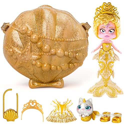 KOOKYLOOS Mermaids JEWEL sjöjungfru docka med 1 skal ficka, svans, husdjur, kläder, tillbehör och skor 8431618026649