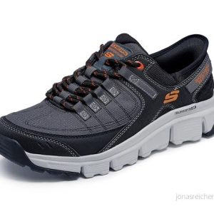 Skechers Herr Summits at Trainers, Grå syntetiskt nät orange trim, 46 EU 197627398402 Skechers Herr Summits at Trainers, Grå syntetiskt nät orange trim, 46 EU 197627398402