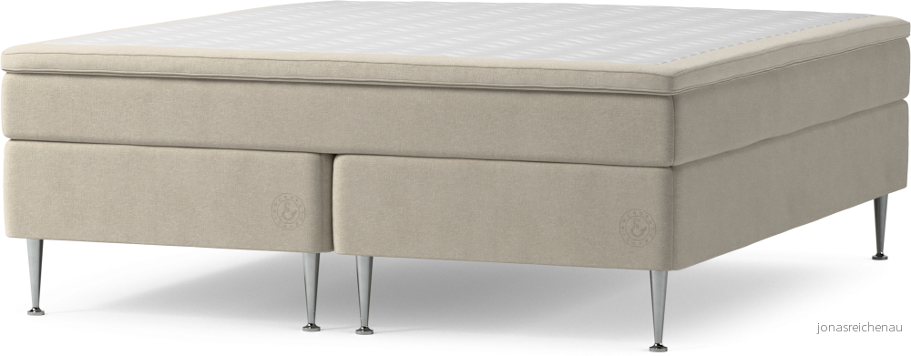 Asperö Comfort Kontinentalsäng, dubbelsäng med bäddmadrass Comfort och sängben KlM3t