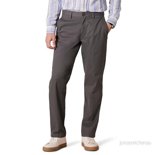 Amazon Essentials Herr rak passform skrynkelfri platt framsida chinos byxa, grå, 36 B x 28 L 191770923399