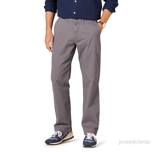 Amazon Essentials herr Classic Fit casual stretch chino byxa, mörkgrå, 35 B x 30 L 191770591987