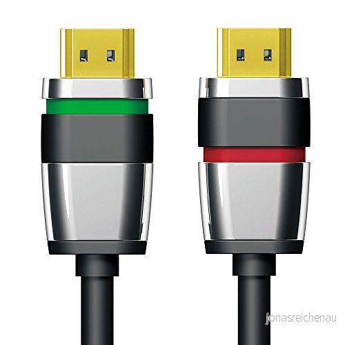 PureLink Ultimate Series 1,5 m certifierad höghastighets HDMI kabel med ethernet och säkerhetslås (HDMI 2.0 kompatibel, 4K UltraHD upplösning upp till 4096 x 2304 pixlar (stöder 18 Gbps), Full HD 3D kompatibel), ULS1000 015, meter, svart 4260134123884