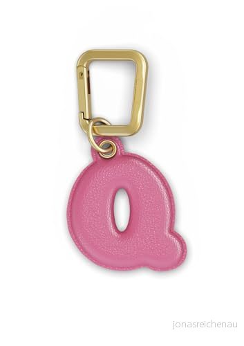 UNTAGS charm bokstav Q material med lädereffekt inklusive gyllene metallspänne ros 8018080441936