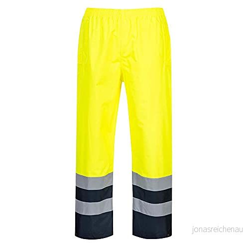 Portwest S486 Hi Vis Två Färgs Byxor, Gul, Storlek XXXL 5036108033539