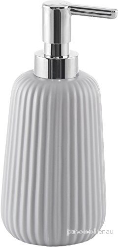 Gedy G Marika, Grå Dispenser, Badrum Tvål Dispenser Tillverkad av Rostfritt Stål och Krom, Mätningar 18 x 8 cm Vikt 0,37 kg, R&S design, 2 års garanti, Unik 8003341104392