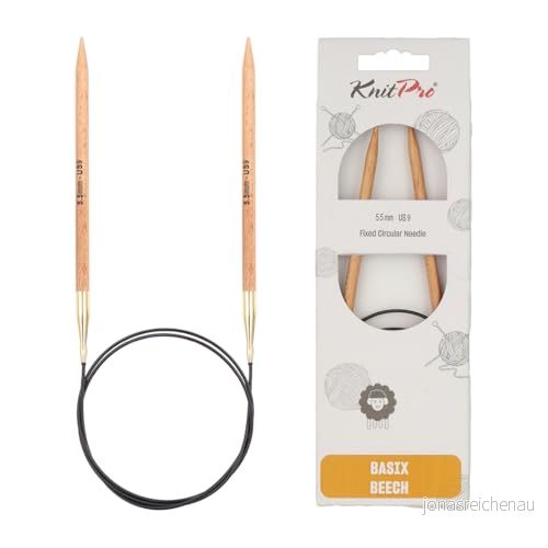 KnitPro K35311 rundsticknål, bambu, brun, 5,5 mm 8904086255151