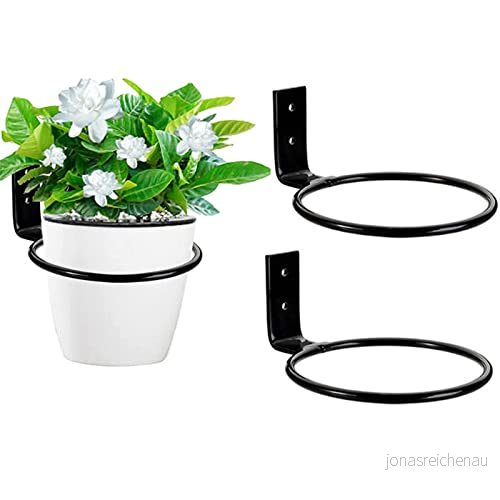 3 stycken blomkrukor vägghållare, blomkrukring av metall, vägghängande blomkruksring, lämplig för att hänga blomkrukor, dekorera balkonger och korridorer 738086609168