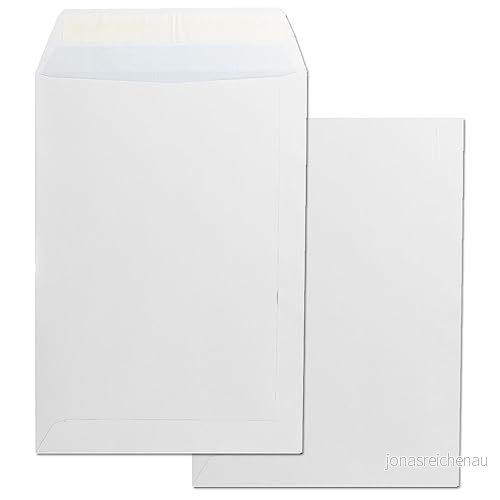 papper Kuvert, Bag Vit, Special Folio 260 x 360 mm, På med stängning silikonband för dokument, frakt eller förvaring · m office (500 st, 260x360mm) 8447031007127