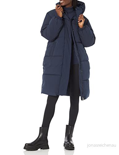 Amazon Essentials överdimensionerad lång pufferjacka för kvinnor (finns i plusstorlek), marinblå, Large 196433808723
