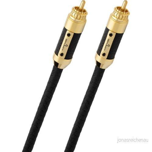 Oehlbach XXL® Black Connection digital exklusiv koaxialkabel (tillverkad i Tyskland, premium äkta läder) svart 1 m 4003635138267