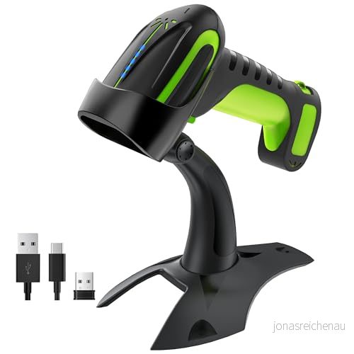 Tera Pro 3 i 1 extrem prestanda, streckkodsskanner, trådlös 1D 2D QR Bluetooth, 2,4 G och kabelansluten, USB C industriell streckkodsskanner 2500 mAh, utmärkt fallmotstånd med stativ, 8100 4262380670280