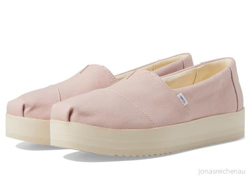 TOMS Dam Alp Midform Loafer Platt, Balett rosa canvas, 40 EU 195703462993