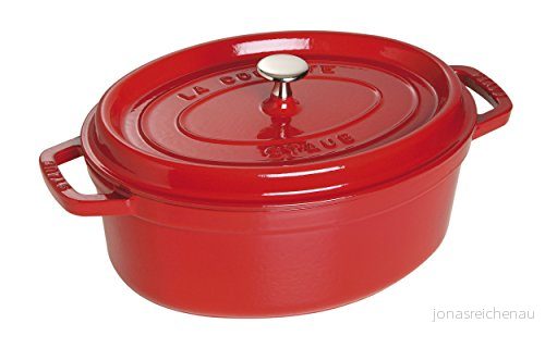STAUB Gusseisen Bräter/Cocotte, Oval 23 cm, 2,35 L, Kirschrot 3272341023063