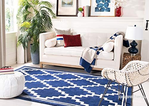 Safavieh "Langley" handtuftad matta 152 X 243 cm Navy/Ivory 683726942412