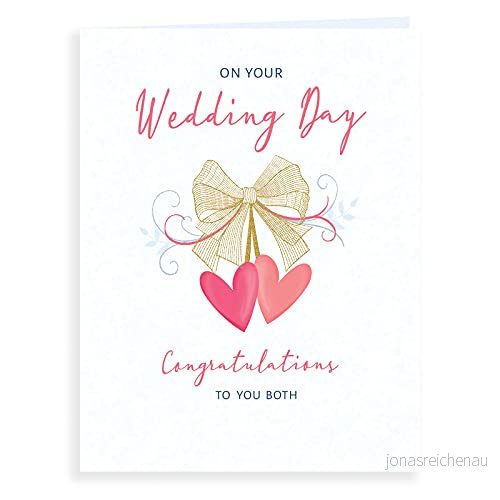 Piccadilly Greetings Koko Designs K70068 lyxiga vackra samtida gratulationer till dig båda på ditt bröllopsdagskort 20 x 15 cm, rosa 5051864700686