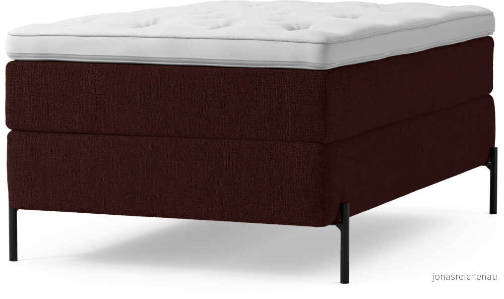 Delux Dream Kontinentalsäng, enkelsäng 120 cm med bäddmadrass och sängben s06PF