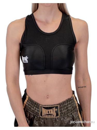 Metal Boxe BRASSIERE AVEC COQUES PROTEGE POITRINE noir L 3662968002716