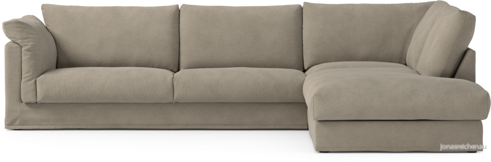 Cherrie 3-sits soffa med divan höger, med kappa xXUfZ