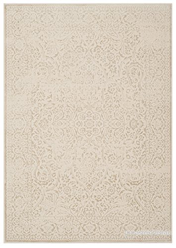 Safavieh Remy områdesmatta, vävd polyester & viskosmatta i beige/elfenben, 99 x 139 cm 889048508828