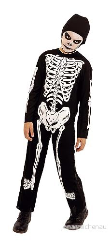 Rubies Skelito skelett kostym för pojkar och flickor, tryckt jumpsuit mössa, original Halloween, karneval födelsedag 8422971851672