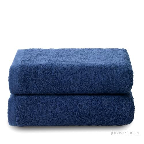 Top Towel Plus stora badhanddukar 2 ansiktshanddukar eller bidé 30 x 50 cm 100% bomull marinblå 8435690402070