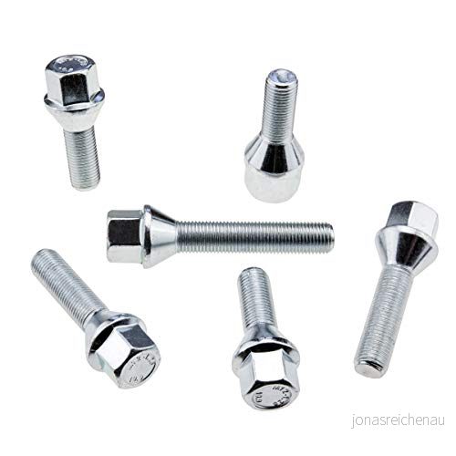 20 x hjulskruv M12 1,25 35 mm hjulbultar konisk krage SW17 längdval 5903636000251