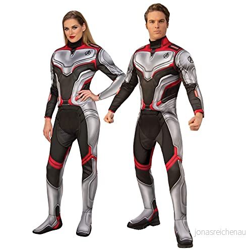 Rubie's Officiell Avengers Endgame Team, Deluxe vuxen herrkostym storlek standard/medium 883028340941